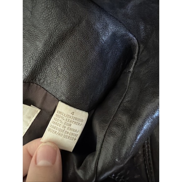 Dana Bachman Women's Leather Jacket 4 VTG blazer - Picture 6 of 6